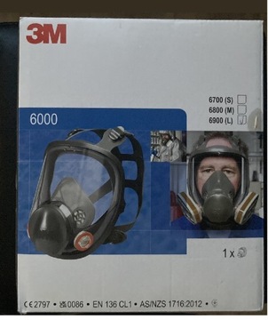 Maska pełnotwarzowa lakiernicza 6900 L filtry kpl