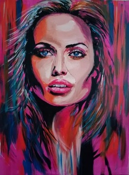 "Lady II" 60x80 cm akryl na płótnie