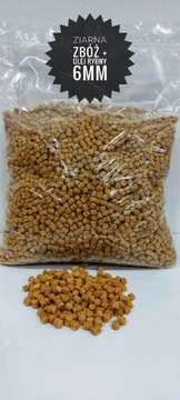 Pellet rybny + ziarna zbóż 6mm 5kg