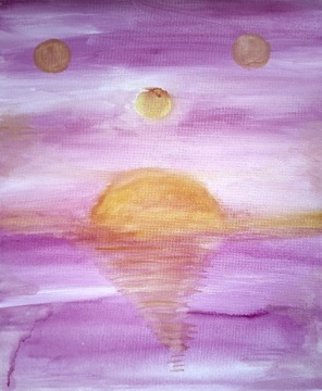Obraz abstrakcja 11 "Oranges of the sky"