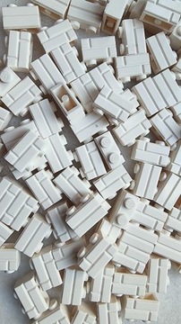 Lego Cegły Cegiełki Murki Białe1x2, 400 sztuk