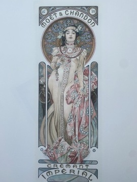 Alfons Mucha sygnowany, litografia "Impérial"