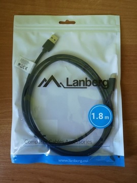 Kabel USB-C 3.1 Lanberg 1.8m czarny