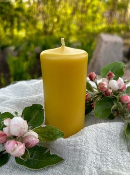 Świeczka świeca z wosku pszczelego słupek 