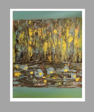 Obraz "Pejzaż z jeziorem" 50 cm x 40 cm Akryl