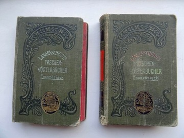 Słownik kieszonkowy francusko-niemiecki rok 1902