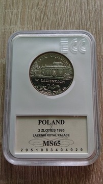 2zł.1995r.Pałac w Łazienkach.Grading MS65