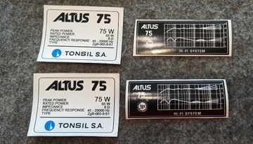 Altus-75    / zestaw 4szt. naklejek-emblematów /