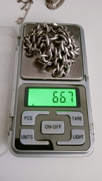Łańcuch srebrny pancerka próba 800 długość 63cm 