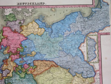 1858 MAPA PRUSY ŚLĄSK POMORZE WIELKOPOLSKA MAZURY