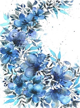 Obraz kwiaty kompozycja akwarele oryginał