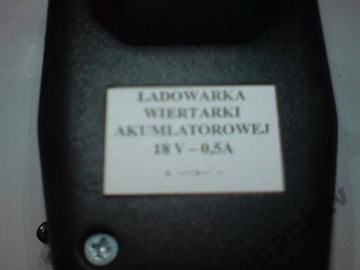 ŁADOWARKA WIERTARKI AKUMLATOROWEJ 18V - 05A