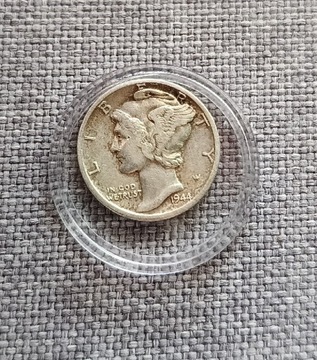 One dime USA 1944 D srebro 10 centów 