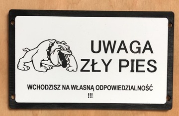 Tabliczka ostrzegawcza uwaga zły pies różne wzory