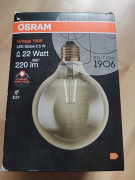 Żarówka Osram Vintage 1906 LED Globe 2.5W=22W E27