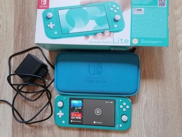 Nintendo Switch Lite turkusowy + etui