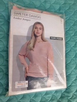 SWETER DAMSKI  rozmiar S  TOM&ROSE  łososiowy NOWY