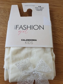 Nowe kremowe rajstopy Calzedonia rozmiar 4-6 lat