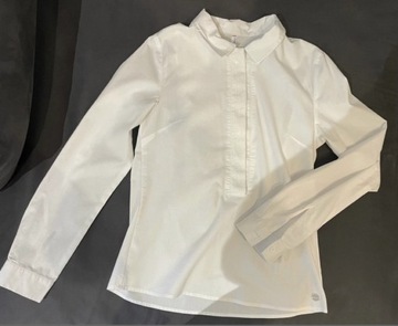 Biała koszula dla dziewczynek, rozmiar 152