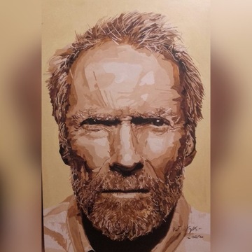 portret Clint Eastwood akryl