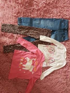 Spodnie, bluzka dla dziewczynki r. 116