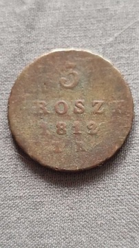 3 grosze 1812 r. Królestwo Polskie 