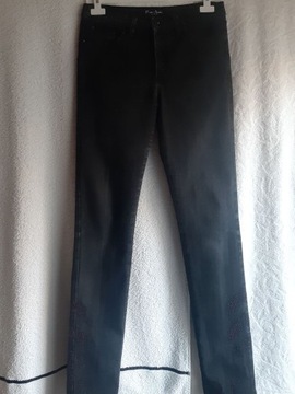 Damskie jeansy slim, czarne, Pierre Cardin,W28/L34