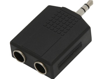 Adapter Rozg. Wtyk Jack - 2xgniazdo 6.3mm