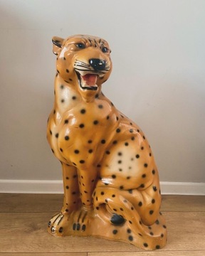 Duża figura tygrysa Vintage Włoch lata 70-te 60cm