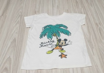 Bluzka biała z Myszką Miki z Disneya roz 116