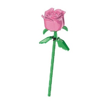 Różowa Róża z Klocków - Inspirowana Icons Botanical Collection lego