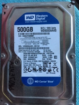 WD 500tb HDD dysk twardy