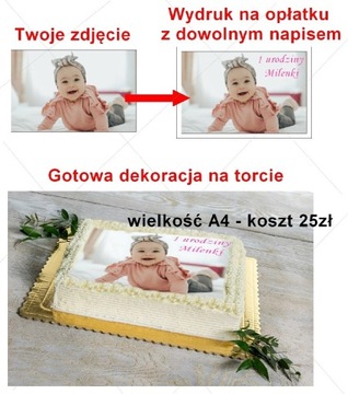 Oplatek na tort a4 dowolny motyw GRUBY