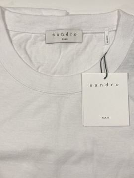 SANDRO Paris white t-shirt small biała koszulka