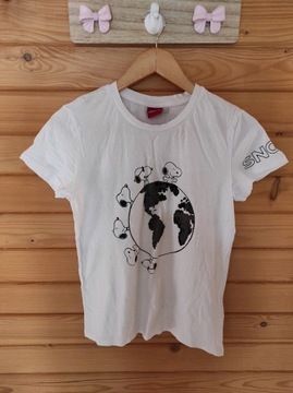 PEANUTS Snoopy biały t-shirt koszulka print 36 S