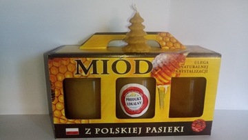 Zestaw miodów 3x400g na Prezent-upominek