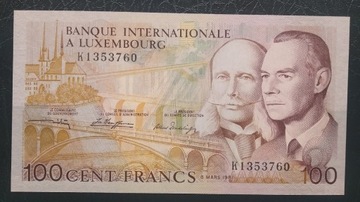 Luksemburg 100 francs, UNC 1981