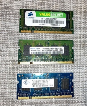DDR2 3x1GB Samsung Corsair Nanya