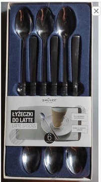 ŁYŻECZKI do LATTE 6 SZT SMUKEE 19.5 cm 