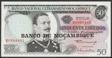 Mozambik 50 escudos 1970- stan bankowy UNC