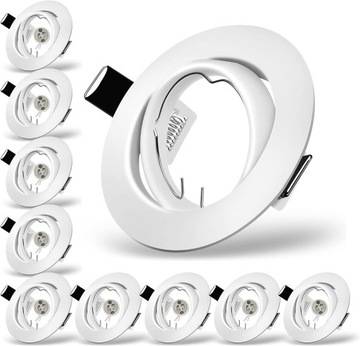 Oprawki LED zestaw 10 szt białe