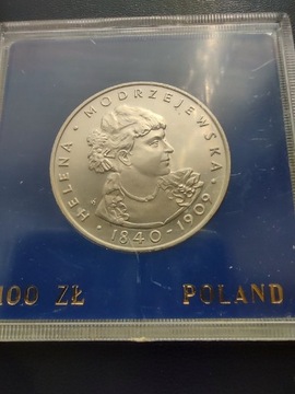 100 zł 1975 Helena Modrzejewska