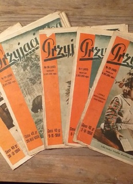 Przyjaciółka  1956r  zestaw 5 numerów 