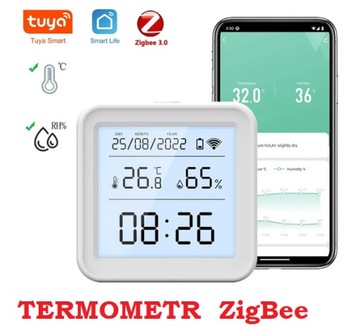 Termometr Higrometr ZigBee Tuya SmartLife TH08