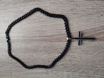 Krzyż + Łańcuszek Anodowany