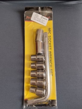 Klucze Professional Tool 9PC Socket Wrench Set