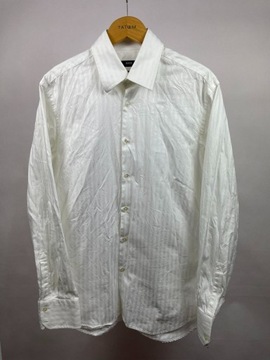 Biała prążkowana koszula Hugo Boss Twoply 41