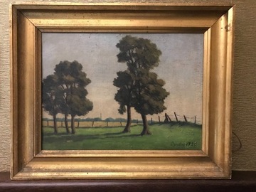 Stary obraz olejny 'Dyrsting 1934'