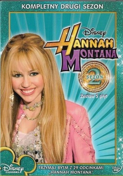 x Hannah Montana kompletny sezon 2 5xDVD dubbingPL