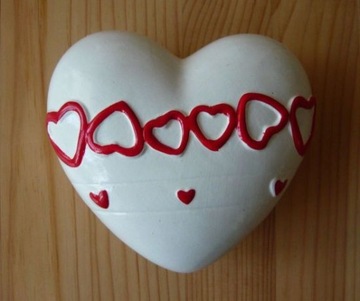 Piekne serce w prezencie (ceramika) 